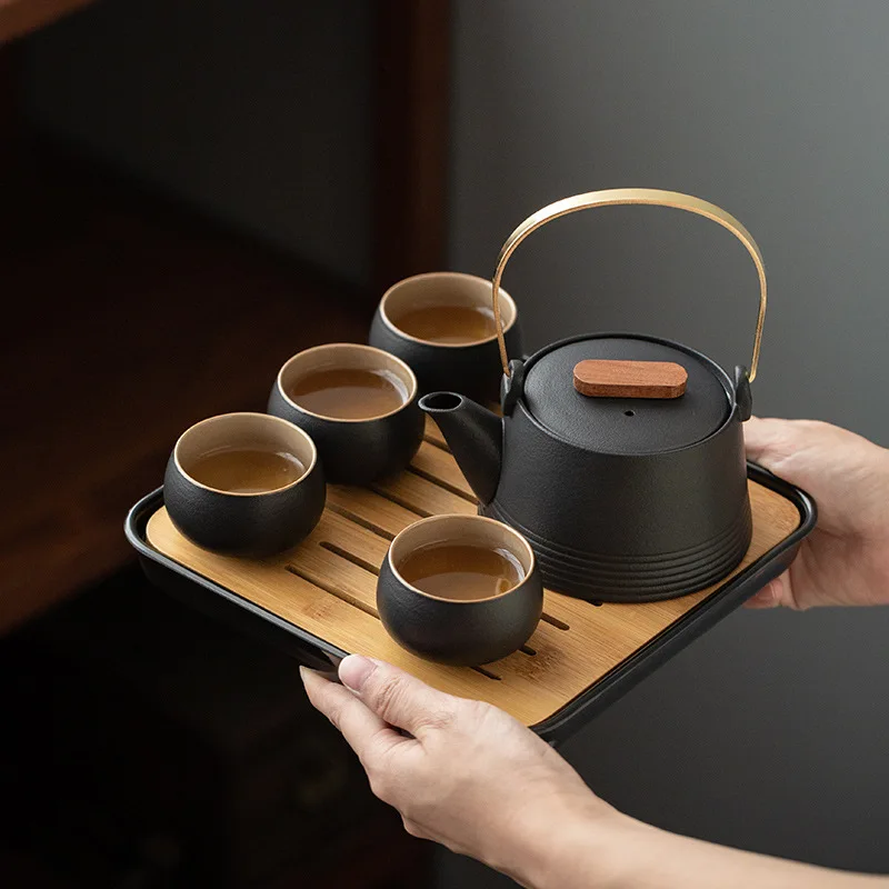 Coffee Tea Set Up - Quality Chinese Tea Set Hand-held Black