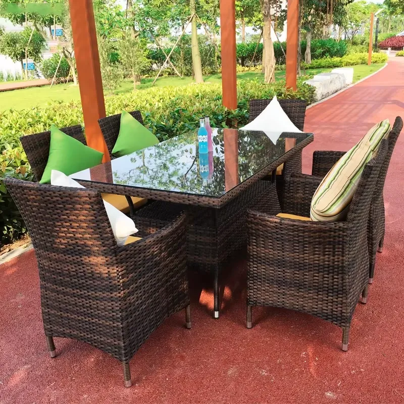 Coffee Tea Garden - Outdoor Rattan Table and Chair Combination