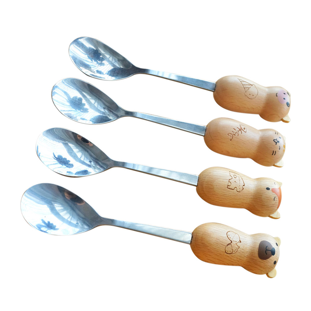Coffee Jelly Tea - 4Pcs Premium Stainless Steel Dessert Spoon