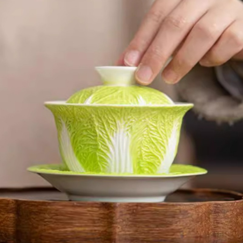 Coffee Tea Set Up - Mutton Fat Jade Porcelain Bai Cai