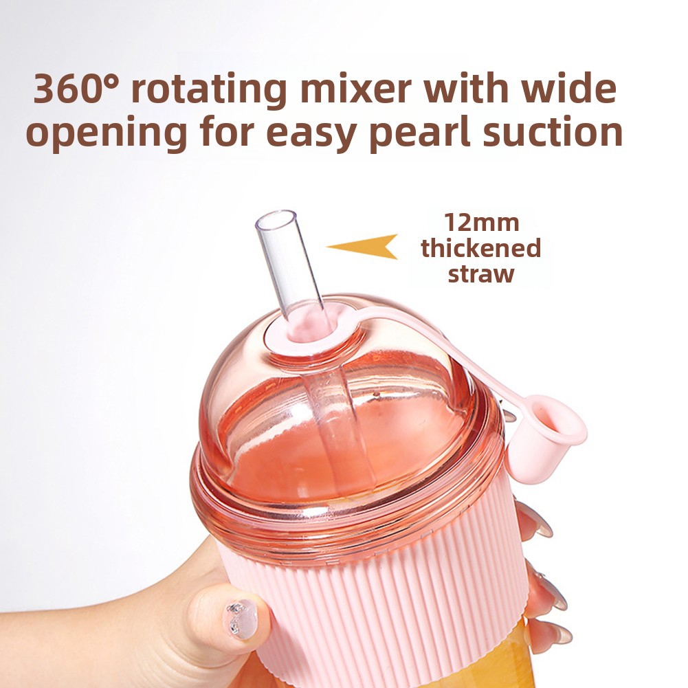 630ml Milk Tea Cup with Straw, - Coffee Jelly Tea review and price