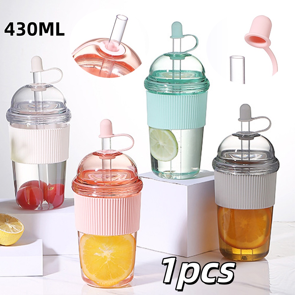 1pc 430ml Portable Flip Straw  - Coffee Jelly Tea review and price