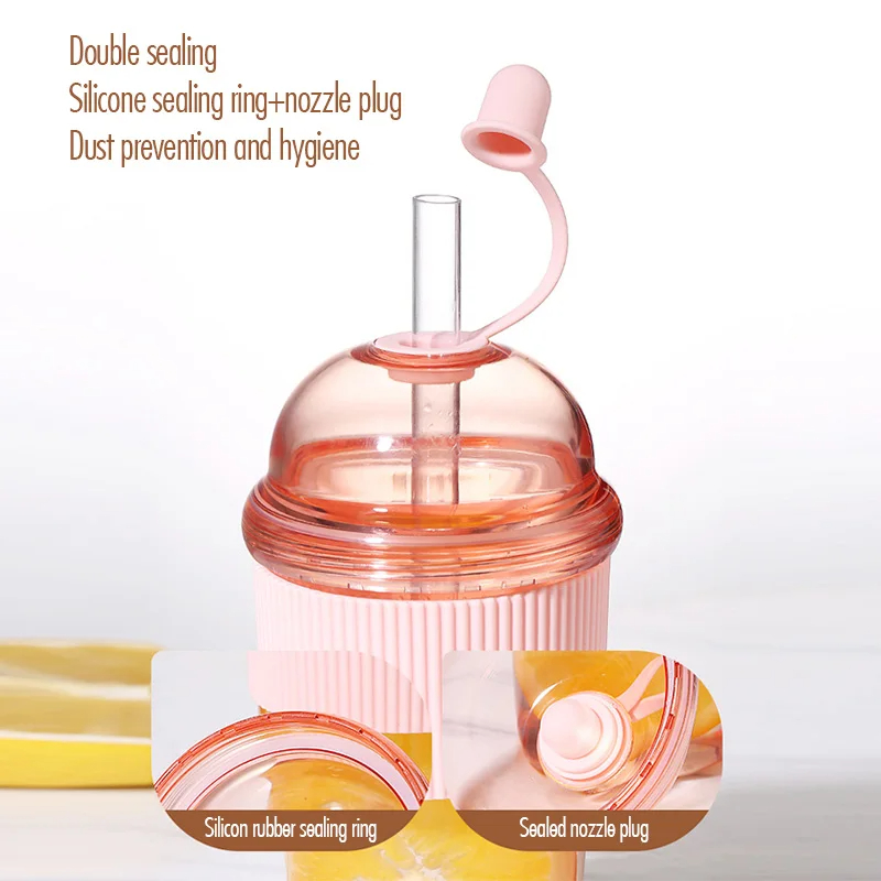 1pc 430ml Portable Flip Straw  - Coffee Jelly Tea review and price
