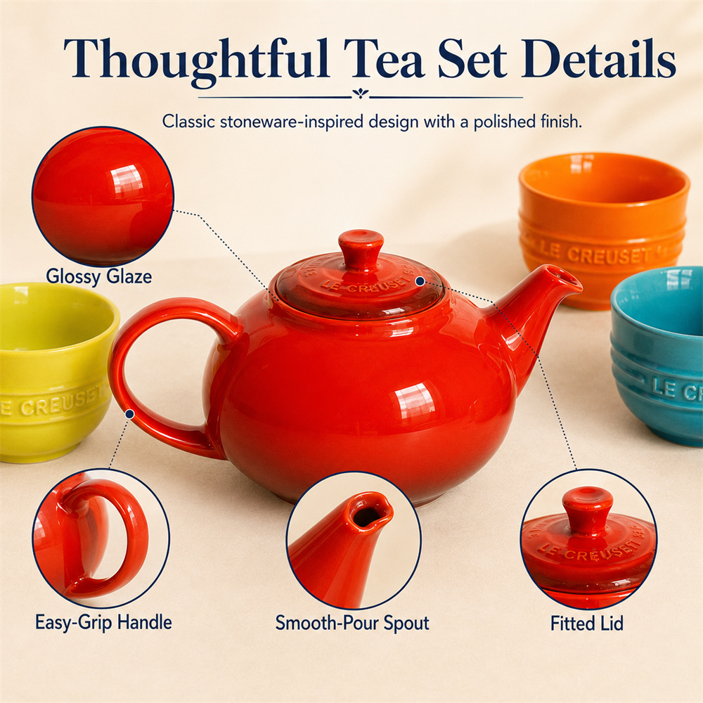 5 Set Le Creuset Chip-Resistan - Coffee Tea Set Up review and price