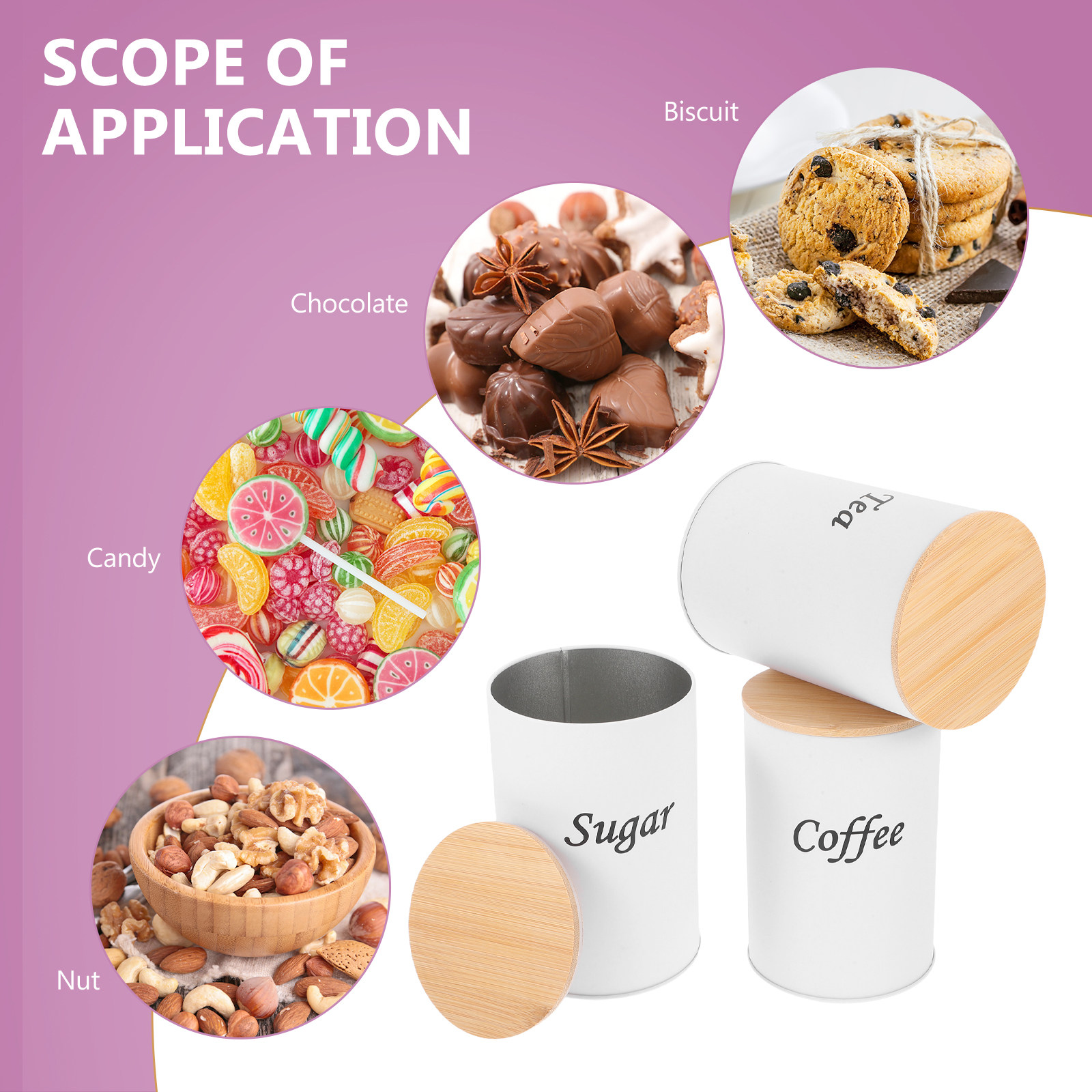 3Pcs Airtight Round Canisters  - Coffee Tea Beans review and price
