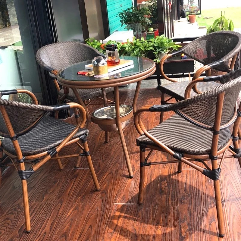Outdoor garden rattan courtyar - Coffee Tea Garden review and price