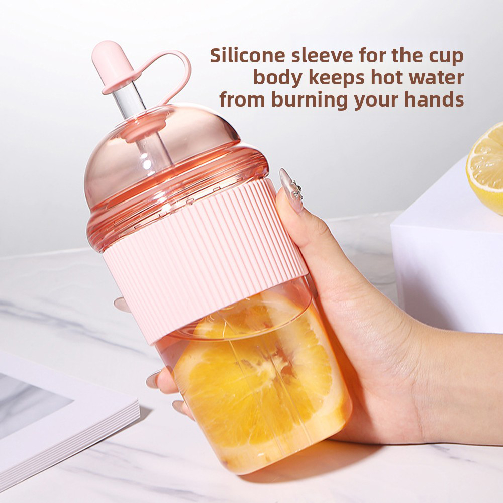 520ml Portable Flip Straw Cup  - Coffee Jelly Tea review and price