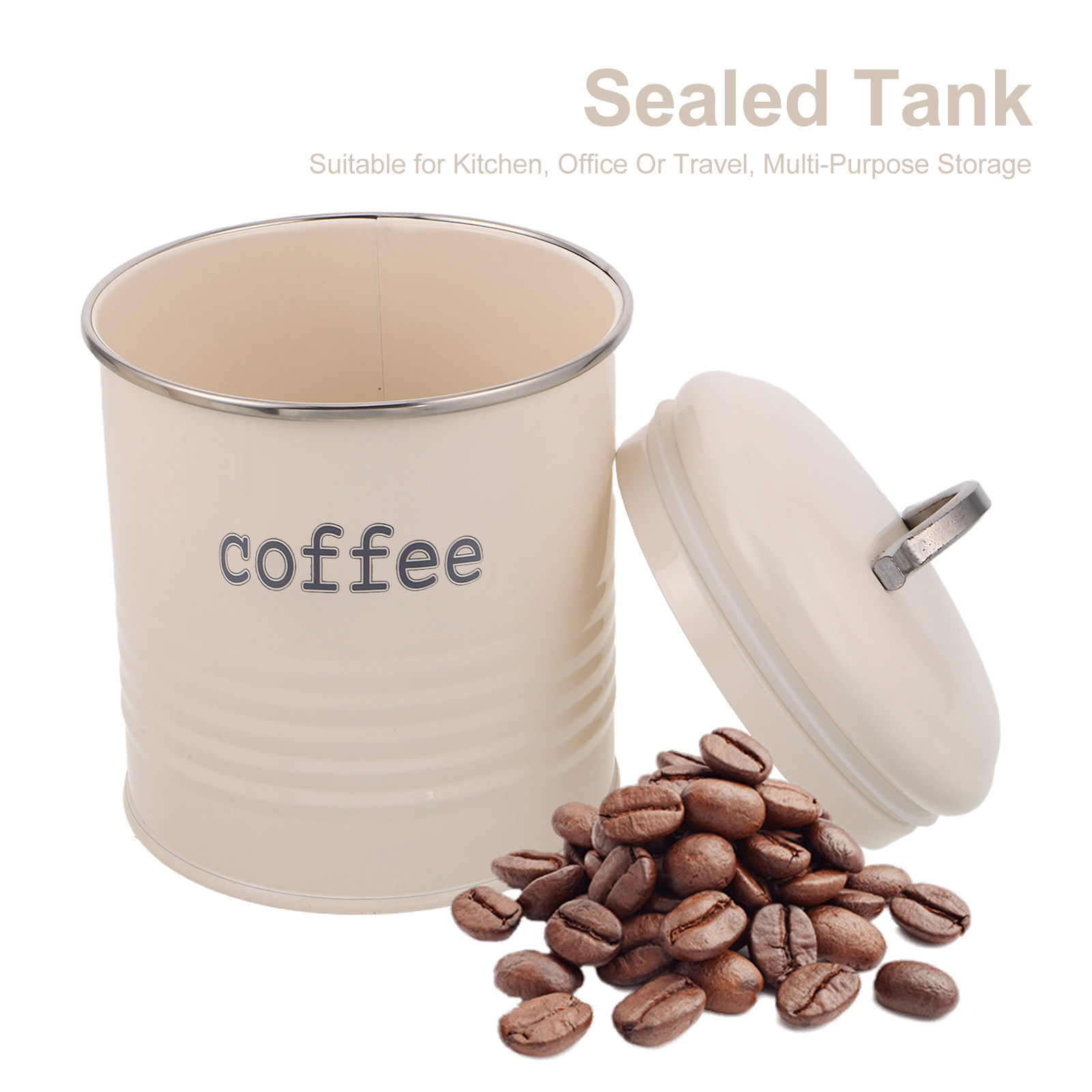 3Pcs Sealed Coffee Bean Contai - Coffee Tea Beans review and price