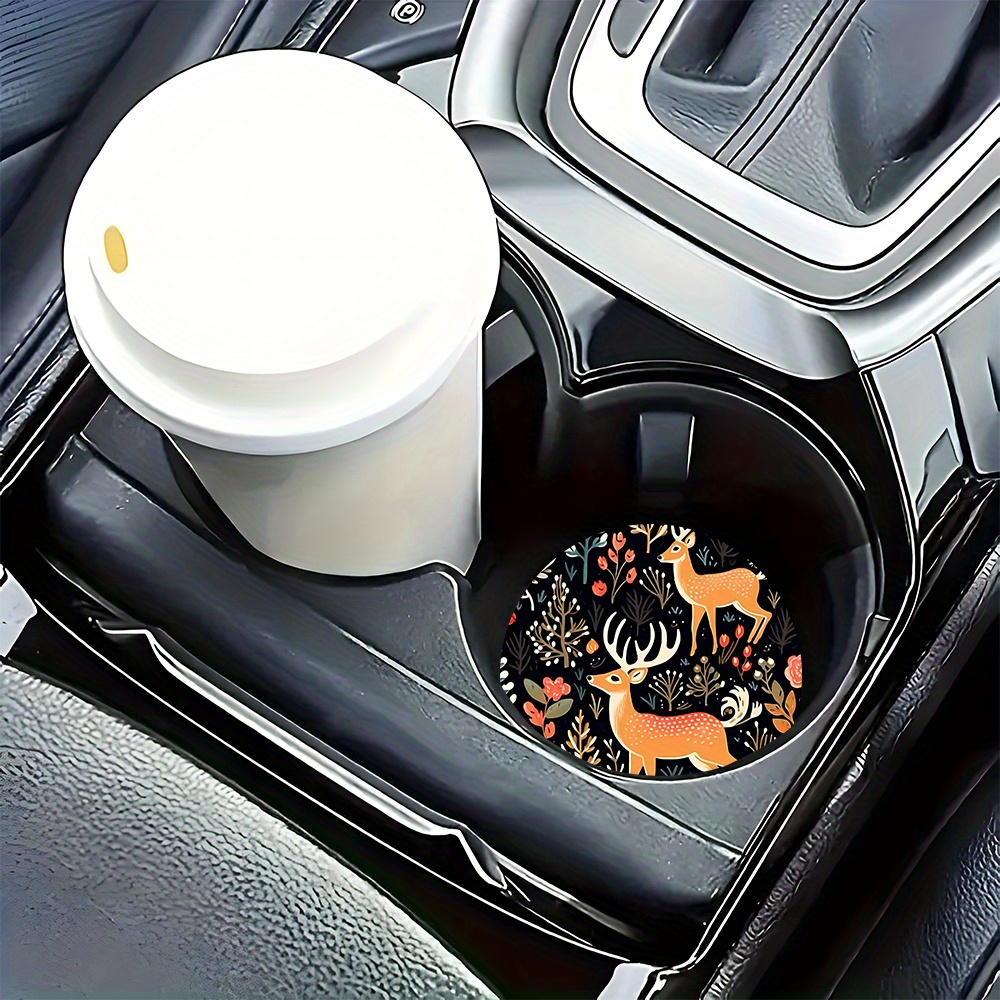 2 Deer Print Car Coasters - Su - Coffee Tea Etc review and price